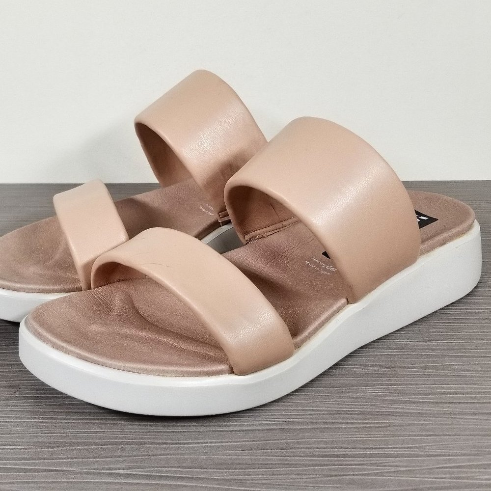 Wonders Double Strap Slide Sandal, Nude, Womens Size 11 M / 41